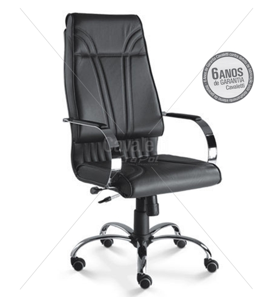 Cadeira para escritório giratória presidente 20001 RELAX - Linha Master - Cavaletti - Base Elíptica Cromada