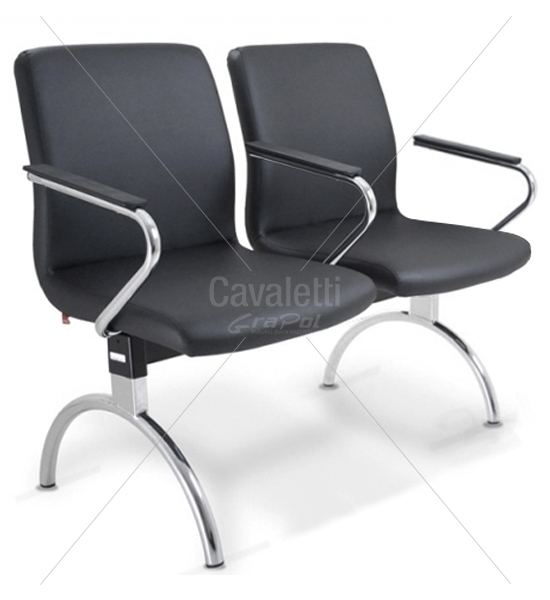 Conjunto cadeira auditório longarina 18010 Z 2 L - Linha Slim - Cavaletti