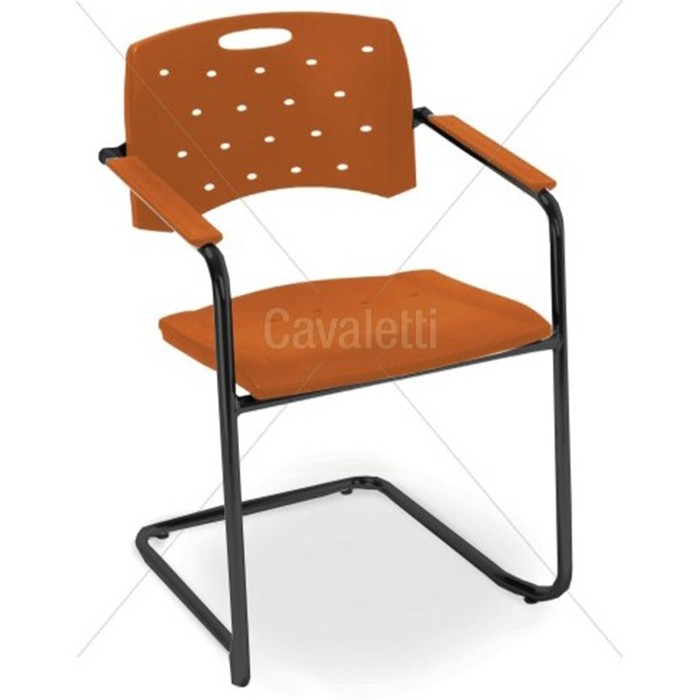 Cadeira para escritório fixa Aproximação 35007 S PRETA - Linha Viva - Cavaletti