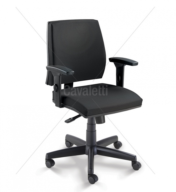 Cadeira para escritório giratória diretor 37002 Syncron - Linha Mais - Braço SL NEW PU - Cavaletti - Base Polaina