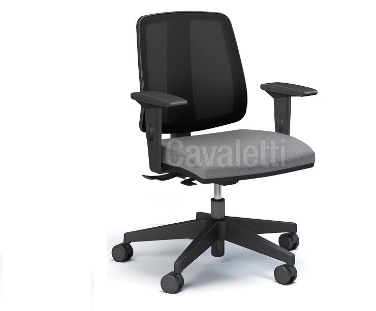Cadeira para escritório executiva giratória 43103 SRE - Linha Flip - Braço SL - Cavaletti - Aranha Nylon