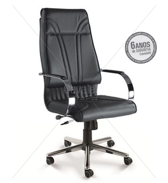 Cadeira para escritório giratória presidente 20001 RELAX  - Linha Master - Cavaletti - Base Estampada Cromada