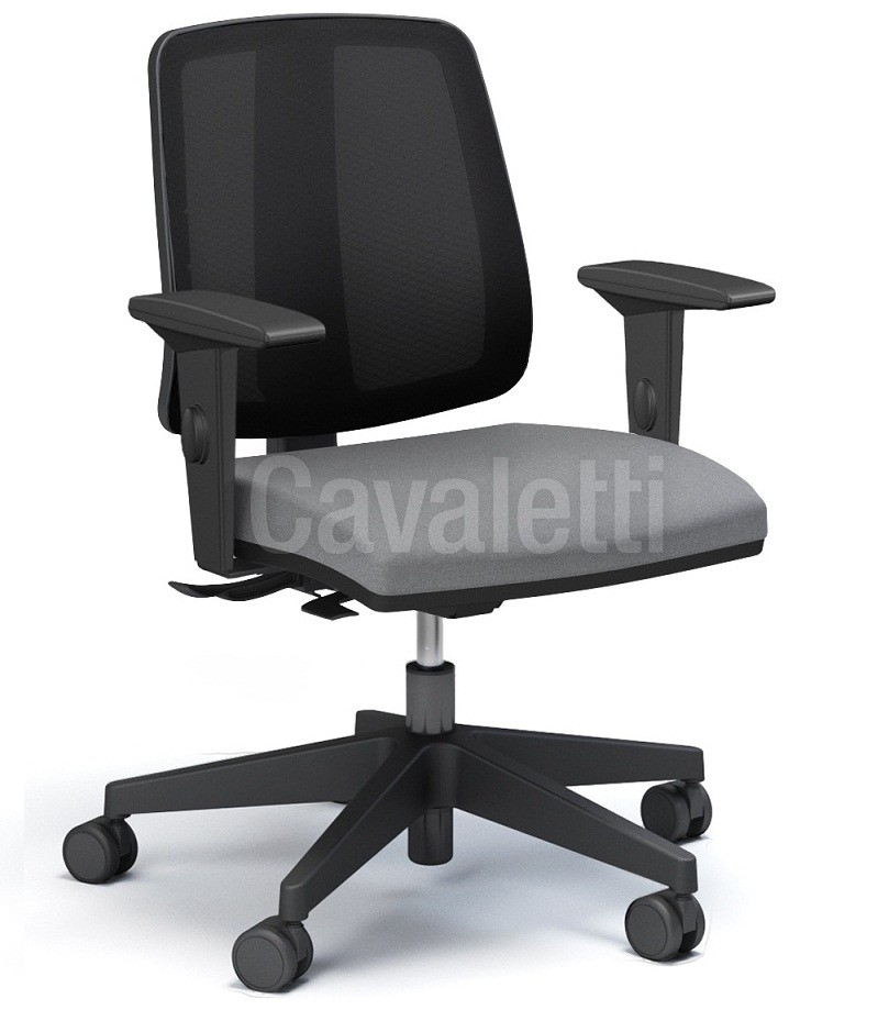 Cadeira para escritório executiva giratória 43103 SRE - Linha Flip - Braço SL - Cavaletti - Aranha Nylon