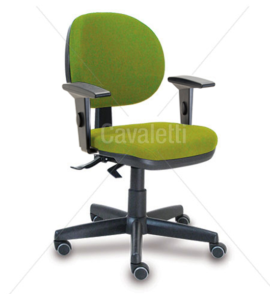 Cadeira para escritório Executiva Giratória 8203 BKG SRE - Linha Stilo - Braço SL - Cavaletti - Base Polaina