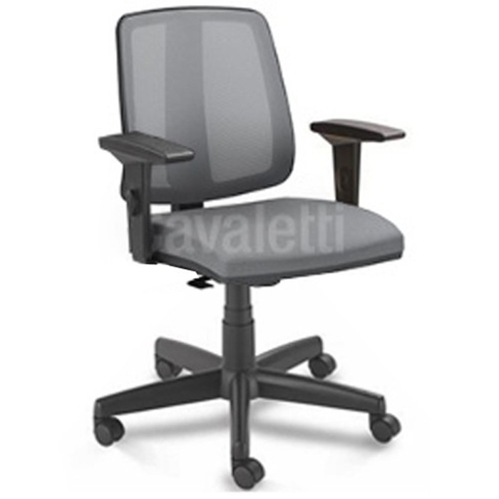 Cadeira para escritório executiva giratória 43103- sem regulagem do encosto - Linha Flip - Braço SL - Cavaletti - Aranha POLAINA