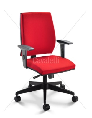 Cadeira para escritório giratória presidente 37001 - Syncron - Linha Mais - Braço SL - Cavaletti - Base Nylon