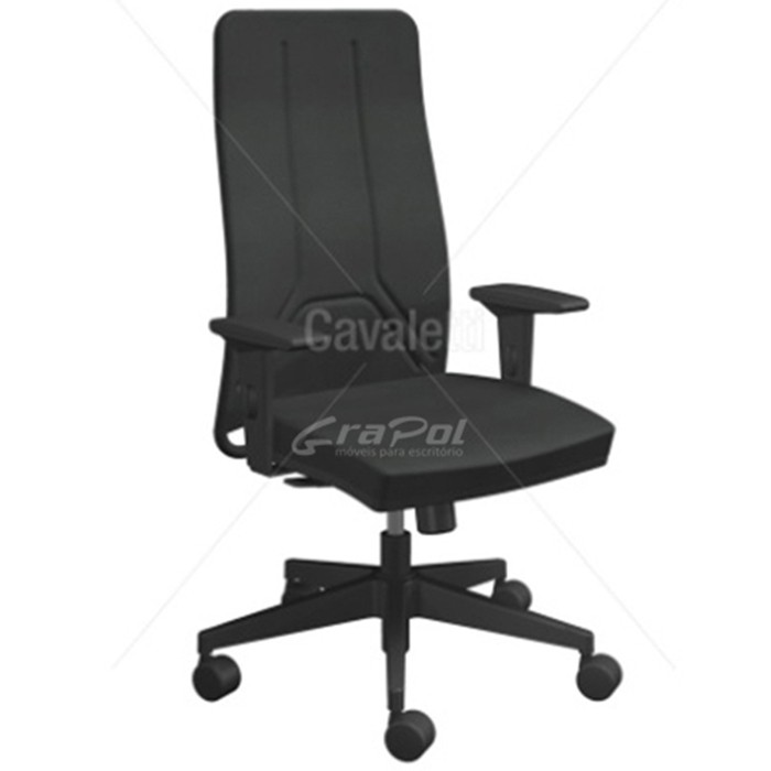 Cadeira para escritório giratória 19001 - Syncron - Linha Way - Braço SL - Cavaletti - Base Nylon