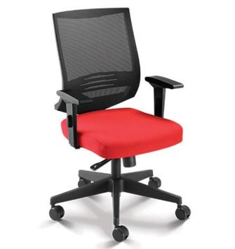 Cadeira para escritório giratória 27001 - Mecanismo Syncron com Regulagem de Profundidade - Linha Air - Braço SL - Cavaletti - Base Nylon